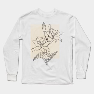 Minimalist Flower Long Sleeve T-Shirt